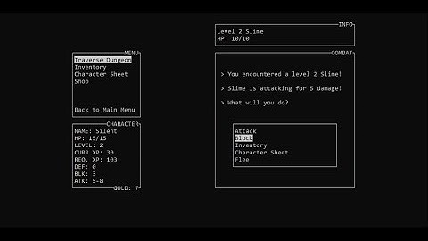 CURSES: A C++ Roguelike built using PDCurses