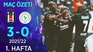 Beşiktaş 3-0 Çaykur Rizespor MAÇ ÖZETİ | 1. Hafta - 2021/22