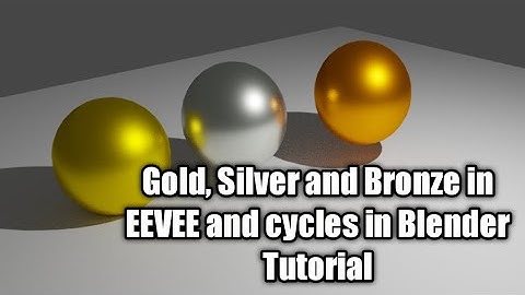 Gold, Silver and Bronze in EEVEE and cycles in Blender Tutorial