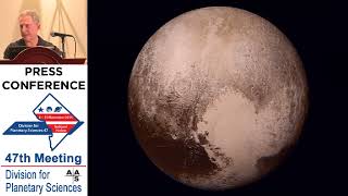 DPS 47: The New Horizons Encounter with the Pluto System: Geology, Atmospheres & Satellites
47th Meeting of the American Astronomical Society Division for Planetary Sciences, National Harbor, MD
Monday, 9 November 2015 , 12:00 pm EST
Welcome
Vishnu Reddy (DPS Press Officer)
Opening Remarks
Curt Niebur (NASA Headquarters)
The New Horizons Encounter: Overview
Alan Stern (Southwest Research Institute)
Plutos Small Satellites Surprise
Mark Showalter (SETI Institute)
New Horizons Geology Discoveries
Oliver White (NASA Ames Research Center)
Cratering on Pluto and Charon
Kelsi Singer (Southwest Research Institute)
New Horizons Atmospheric Discoveries
Leslie Young (Southwest Research Institute)
Cratering Implications
Alex Parker (Southwest Research Institute)
Q&A DPS 47: The New Horizons Encounter with the Pluto System: Geology, Atmospheres & Satellites