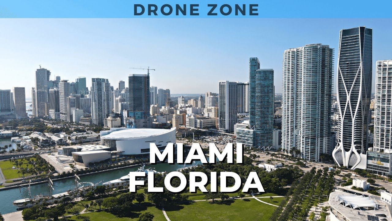 Miami Florida Drone Flyover | Aerial Views of Downtown Miami | Venetian Islands | December 2021