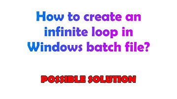 How to create an infinite loop in Windows batch file?