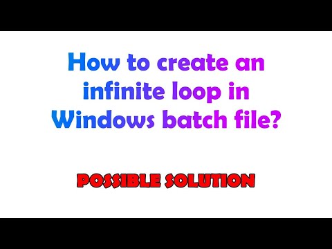 How to create an infinite loop in Windows batch file?
