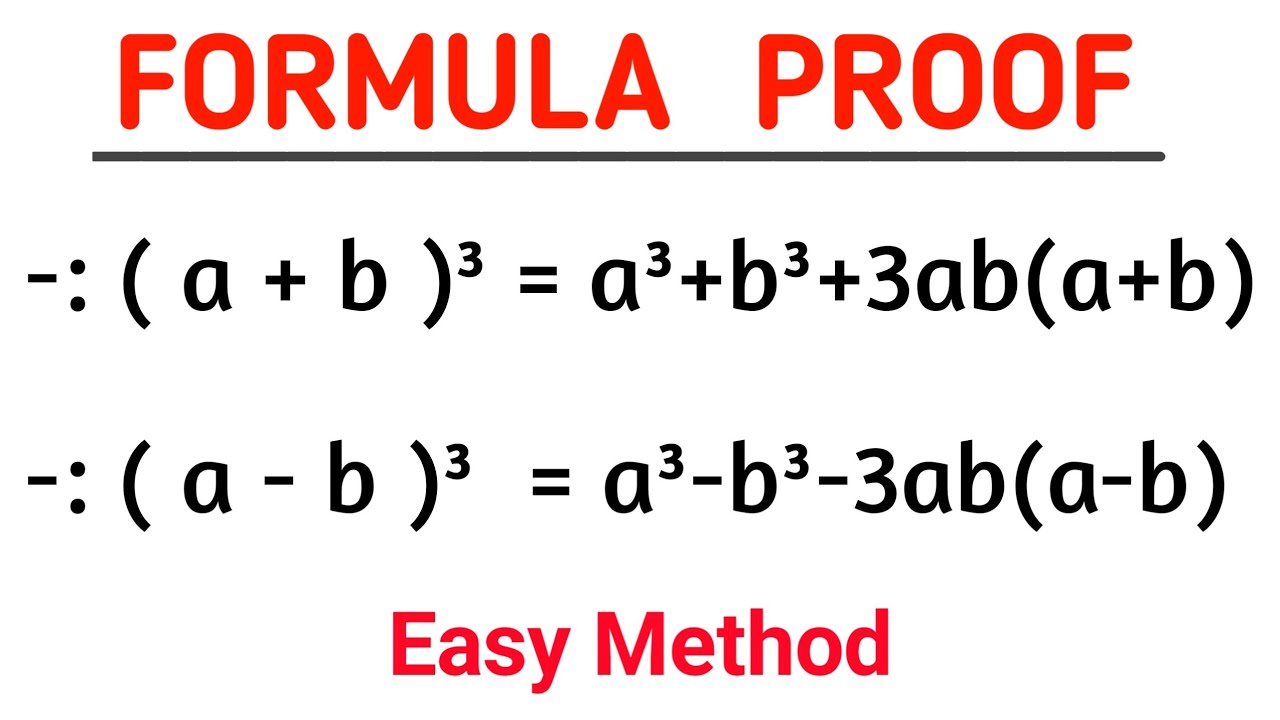 A B A B 3ab A B And A B A B 3ab A B Formula Proof By Easy Method Youtube