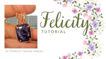 Wire Wrapped and Woven Prong Pendant for Square and Rectangle Cabochon