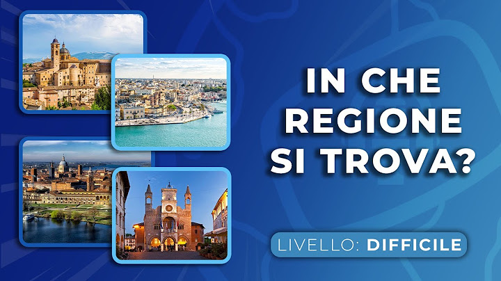 Indovina la REGIONE dal CAPOLUOGO - Quiz DIFFICILE