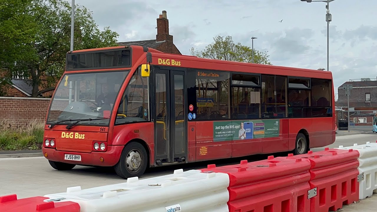 D&G Bus Optare Solo YJ55BHV (141) arrives in Crewe with the 8 to Sydney