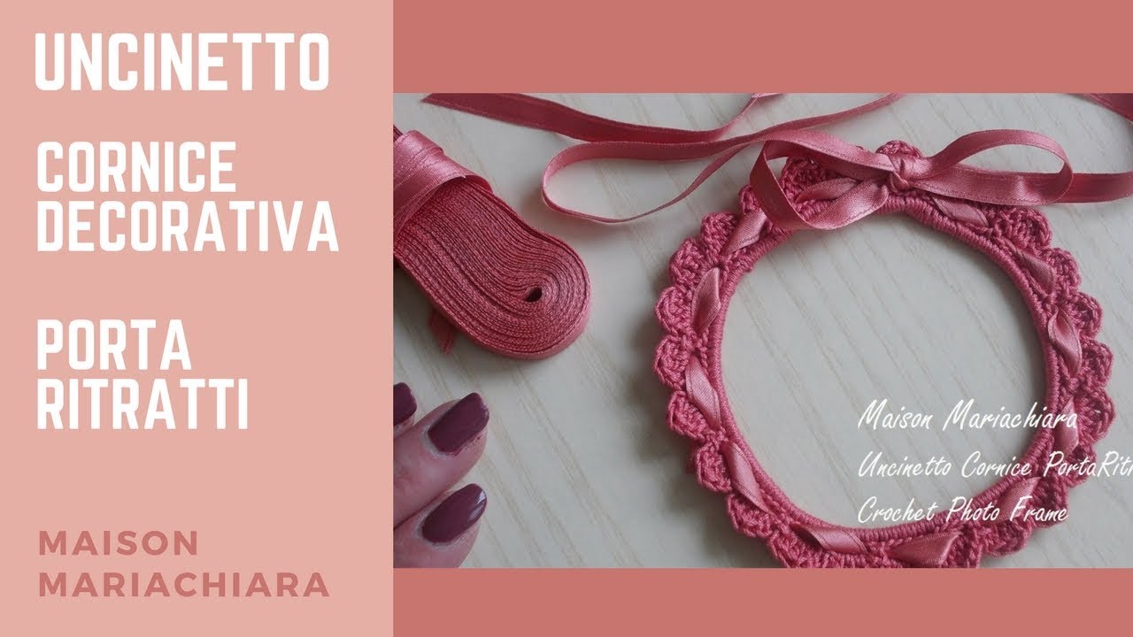 Uncinetto Cornice Rosa Antico Porta Ritratti - Crochet Photo Frame ♥ ♥ ...