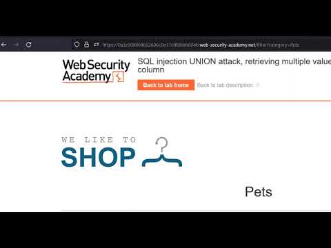 SQL Injection 10 | SQL injection UNION attack, retrieving multiple values in a single column