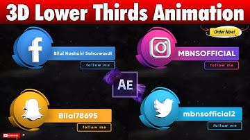 3D Modern Lower Thirds Animation After Effects| #lowerthirds #animation