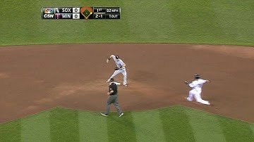 CWS@MIN: Ramirez starts an inning-ending double play