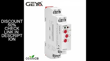 GEYA GRI8-01/02 Current Monitoring Relay 0.5A 1A 2A 5A 8A 16A ACDC24V-240V Overcurrent Undercurrent