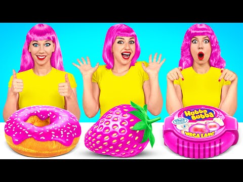 Едим продукты одного цвета 24 часа | Настало время розового Челлендж #2 от Multi DO Challenge
