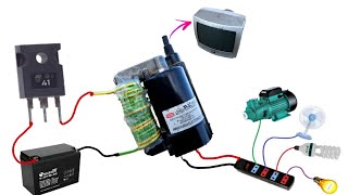 I turn Tv Flyback into a powerful 12v TO 220v inverter circuit