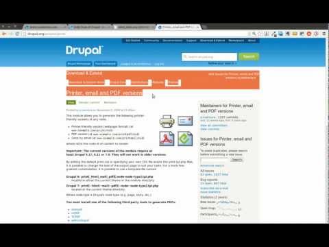 Drupal 7 Printer, Email, and PDF Versions Module - Daily Dose of Drupal episode 69