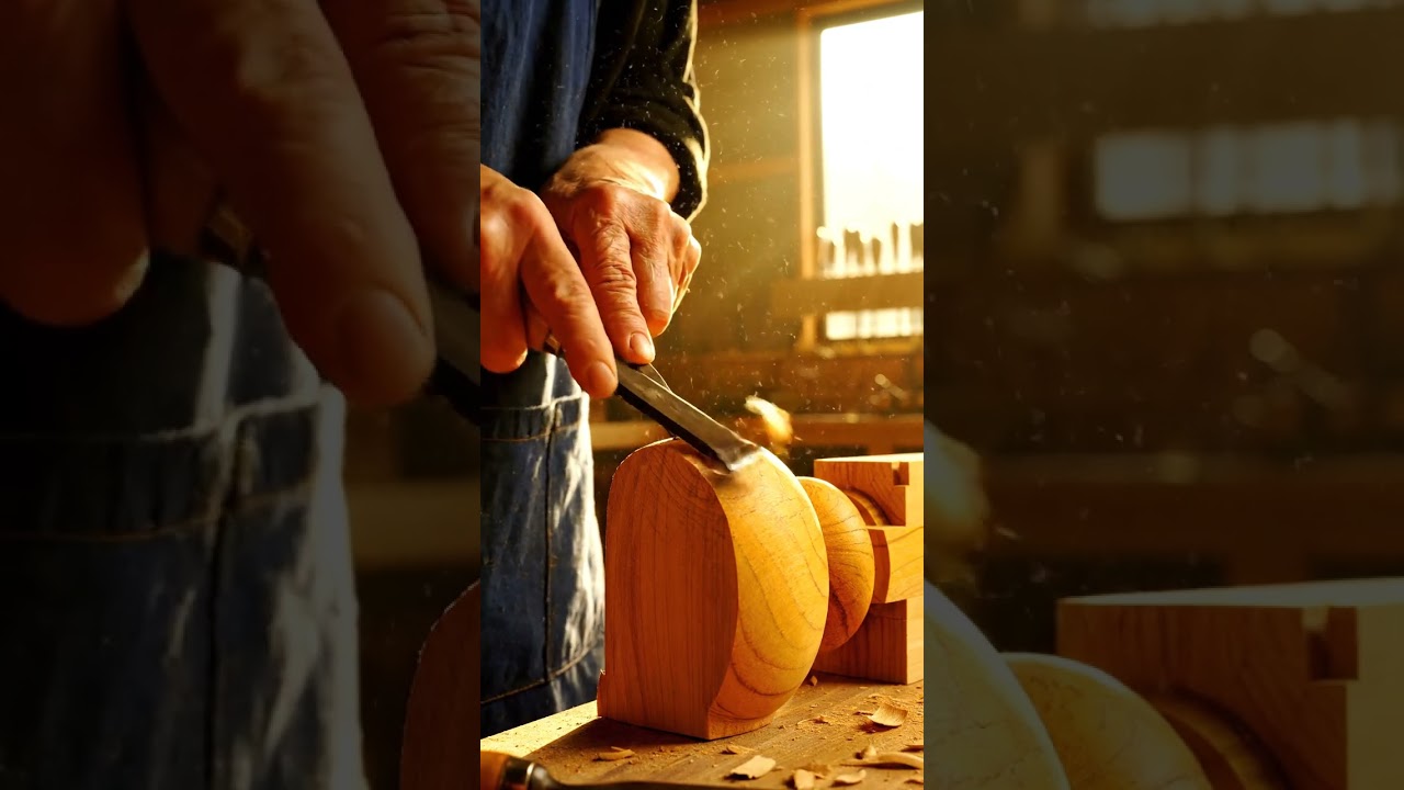 Chisel Poetry Detailing a Lamp Base