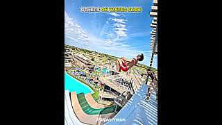Super water slide vs master of slides 💀