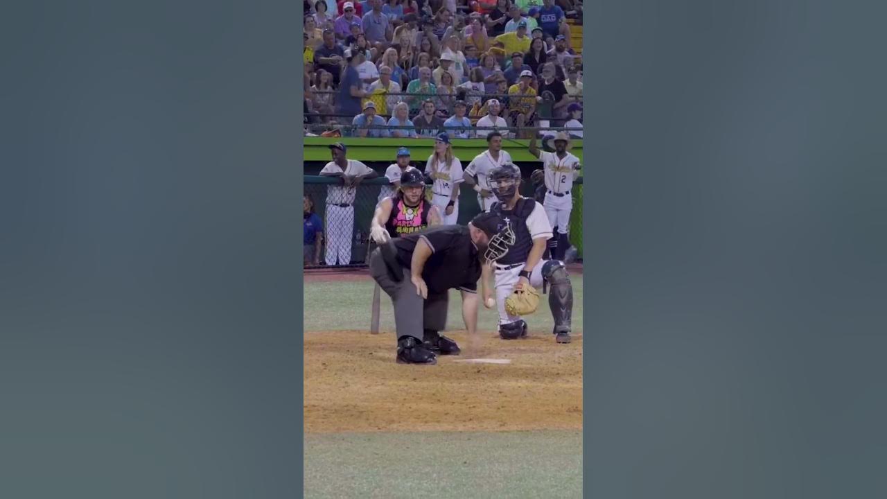 Umpire Dust off Plate While Dancing Savannah Bananas shorts YouTube