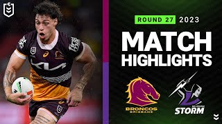 NRL Highlights | NRL 2023 | Broncos v Storm | Match Highlights