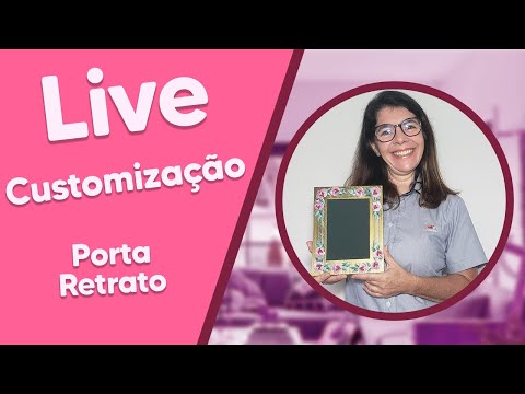 LIVE com Denise Emery - Porta-retrato Floral