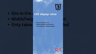 Display: Inline in CSS ⁉️|#css #frontendcourse #coding #reels #shorts #data #design #frontend