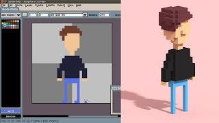 3D Pixel Art! - Normal Guy Character [Aseprite + Magicavoxel]