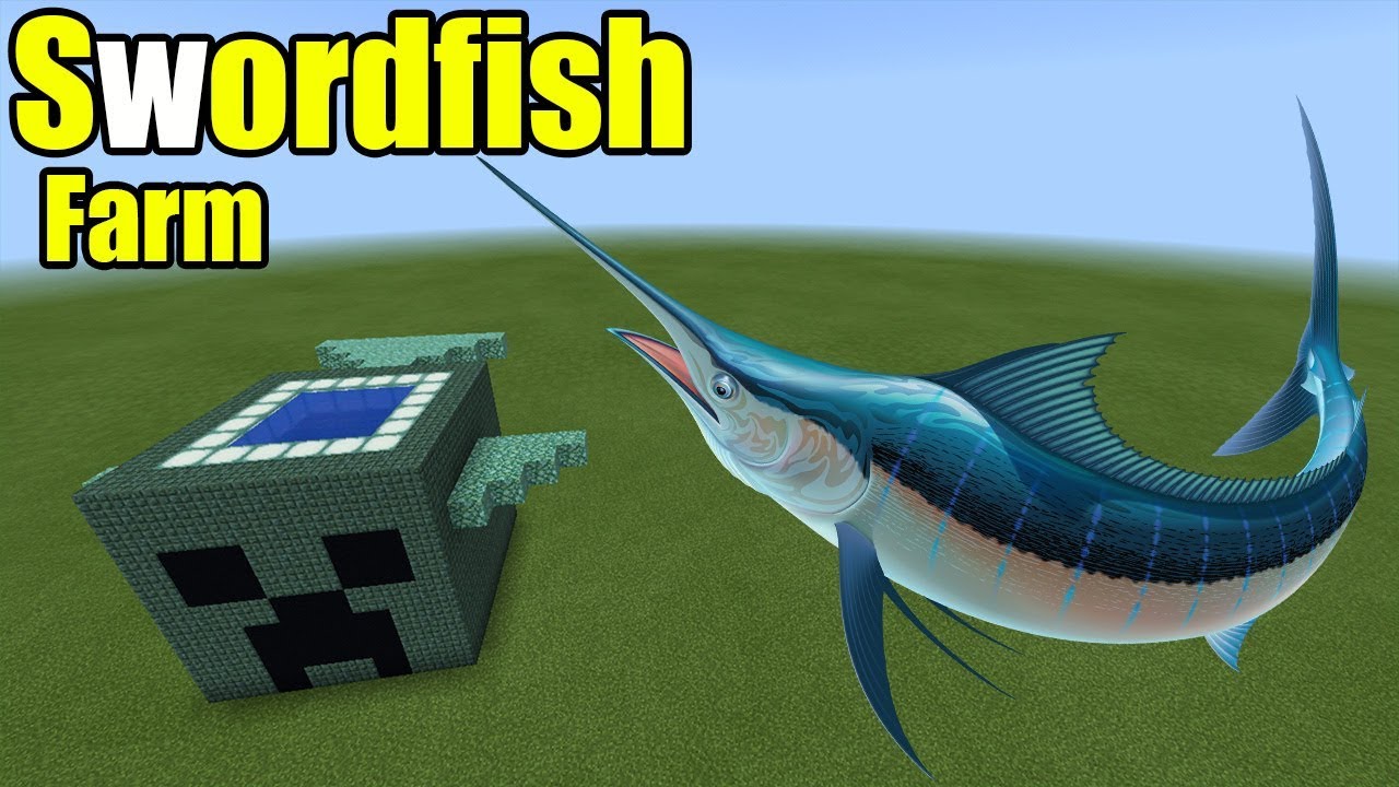 How to Make a Swordfish Farm Minecraft PE YouTube