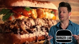 Surf & Turf Lob-Steer Burger - Burger Lab Gyro Tastic Lamb Burger Burger Lab