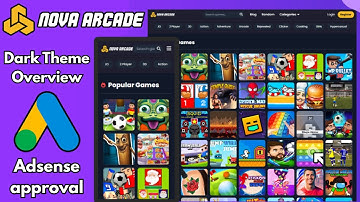 Nova Arcade HTML 5 Game Portal PHP Script | Dark Theme Overview