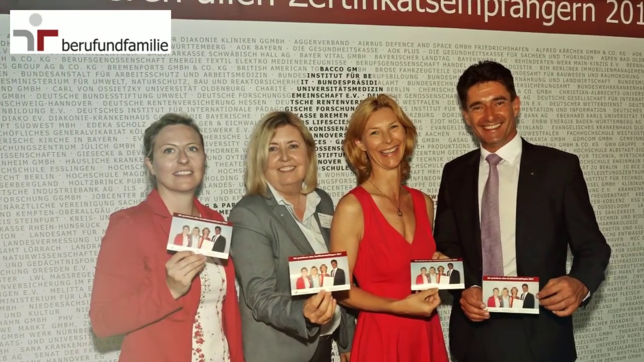 Zertifikatsverleihung 2017 der berufundfamilie