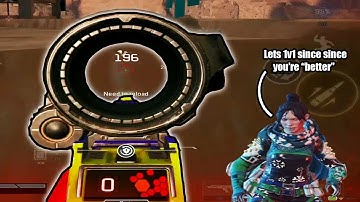 Movement Wraith TRIES to 1v1 Me | Apex Mobile Legends Firing Range