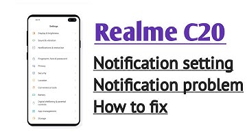 Realme C20 , Notification setting Notification problem How to Fix