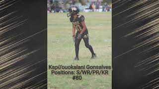 10U Youth Football Highlights (Kapū'ouokalani 76 south kingz) First time player