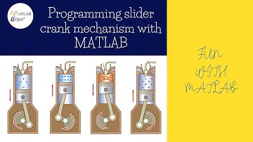 Programming slider crank mechanism with MATLAB | #FunWithMATLAB | @MATLABHelper