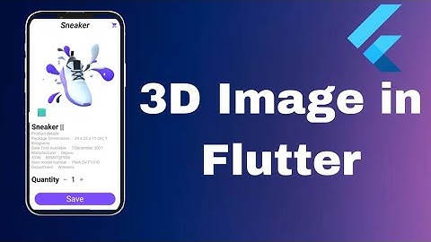 Add 3D object to your flutter apps