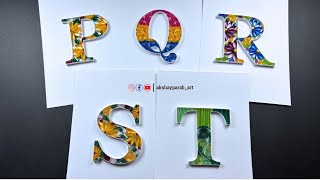 DIY Quilling Letters P, Q, R, S, T | Paper Quilling Typography Art #alphabet #quilling #letter screenshot 3