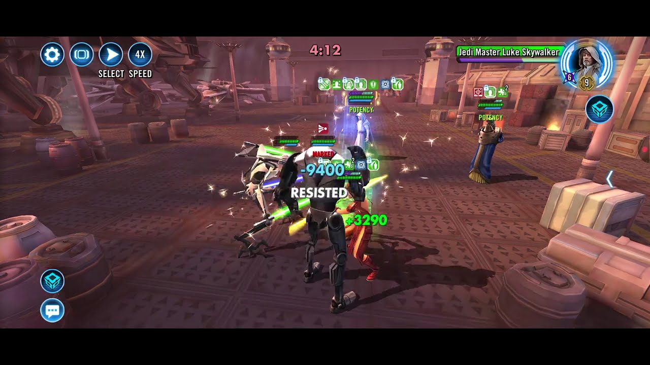 [3v3] GG/STAP/B2 (tank revive) vs. Bastila/JML/Wat (15% HP, 190% RP): 1 ...