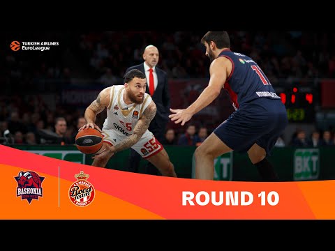 Baskonia Vitoria-Gasteiz-AS Monaco | Round 10 Highlights | 2023-24 Turkish Airlines EuroLeague