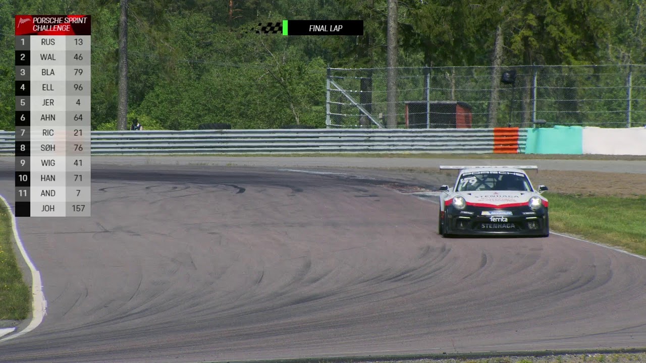 Porsche Sprint Challenge Scandinavia – Gelleråsen Arena 1-2 juni 2024 - Sprint 2