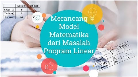 Merancang Model Matematika dari Masalah Program Linear