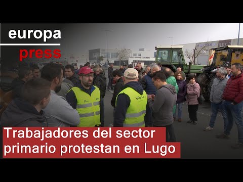 Decenas de trabajadores se concentran en Lugo en una jornada de protestas del sector primario