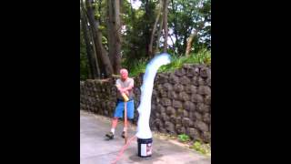 Flammable soap bubbles