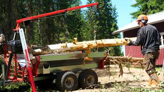 Ultratec Timber trailer with wire rope jack (subtitles fin,swe,eng)