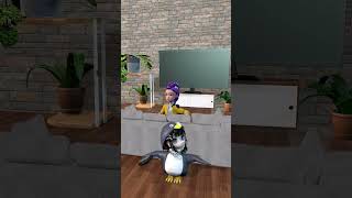 GuGuGaGa Penguin Turns off the TV to Rumi in GTA V #kpopdemonhunters #gugugaga #animation