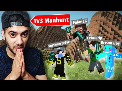 1 V 3 Minecraft Speedrunner VS Hunter REMATCH Challenge