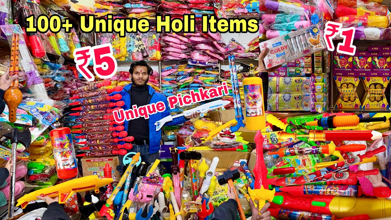 Cheapest Holi Market 2026 😱 holi pichkari , holi stash 2026 | holi items 2026 | sadar bazar delhi