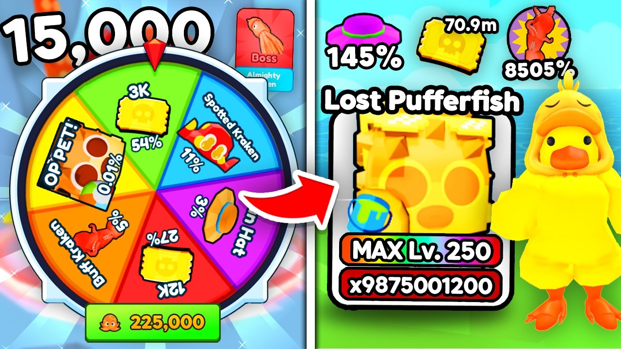 I Spun OP Kraken Wheel 15,000 Times and Got STRONGEST Free Pet in Arm Wrestling Simulator! (Roblox)