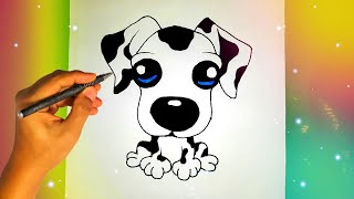 Как нарисовать ЩЕНКА ДАЛМАТИНЦА? How to draw a Dalmatian