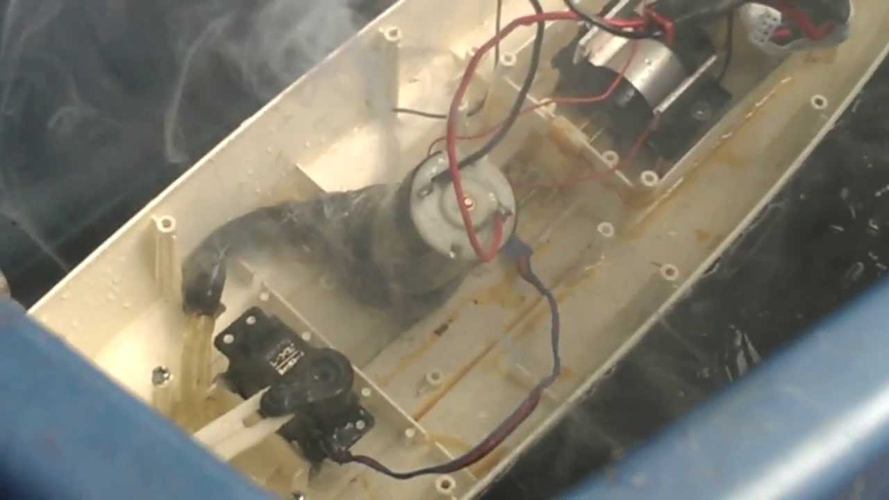 Blowing up the homemade RC electric turbine Jet boats motor. - YouTube