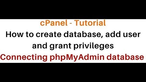 cpanel bluehost remote phpmyadmin (mysql) database connection setup